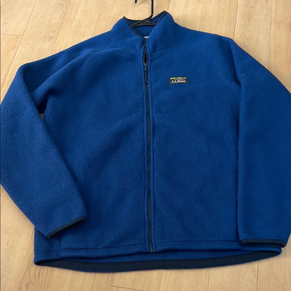L.L. Bean Blue Lightweight Fleece Jacket - Picture 5 of 13